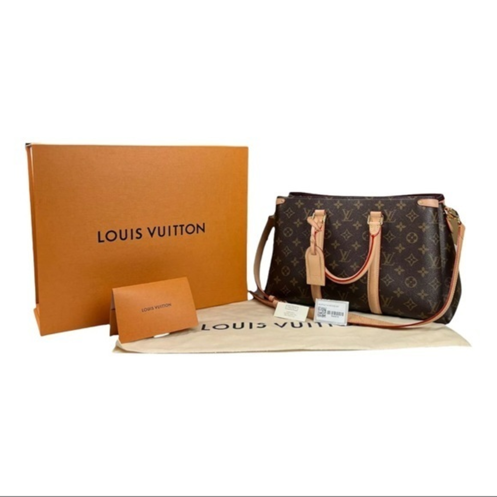 Louis Vuitton Soufflot Tote NV MM MNG‎ NAT Purse/Shoulder Bag With Strap